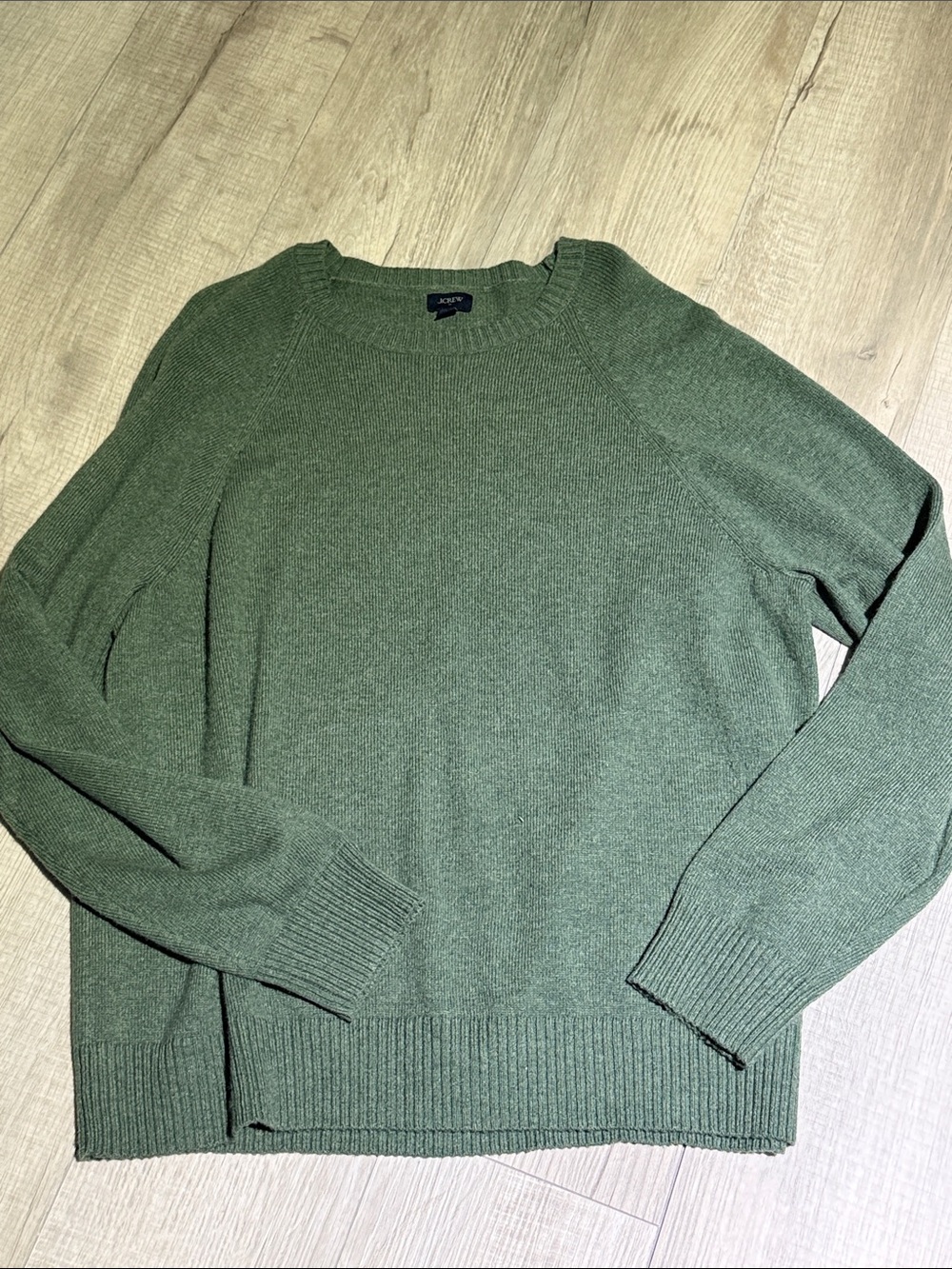 J. Crew Factory Olive Green Crewneck Sweater